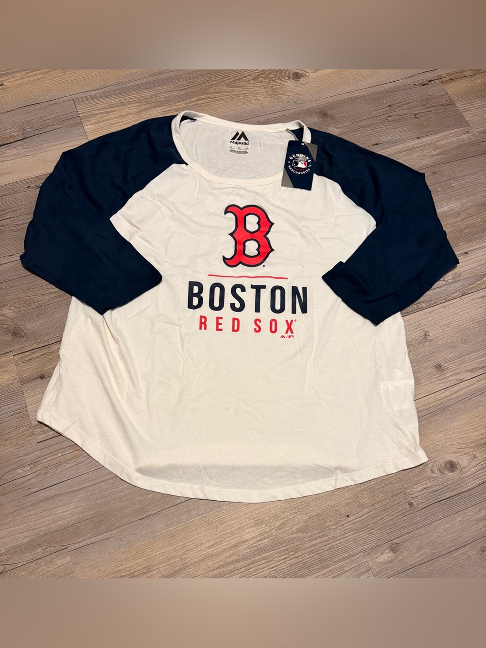 Majestic Boston Rec Sox 3/4 sleeve Tshirt XL new with tags